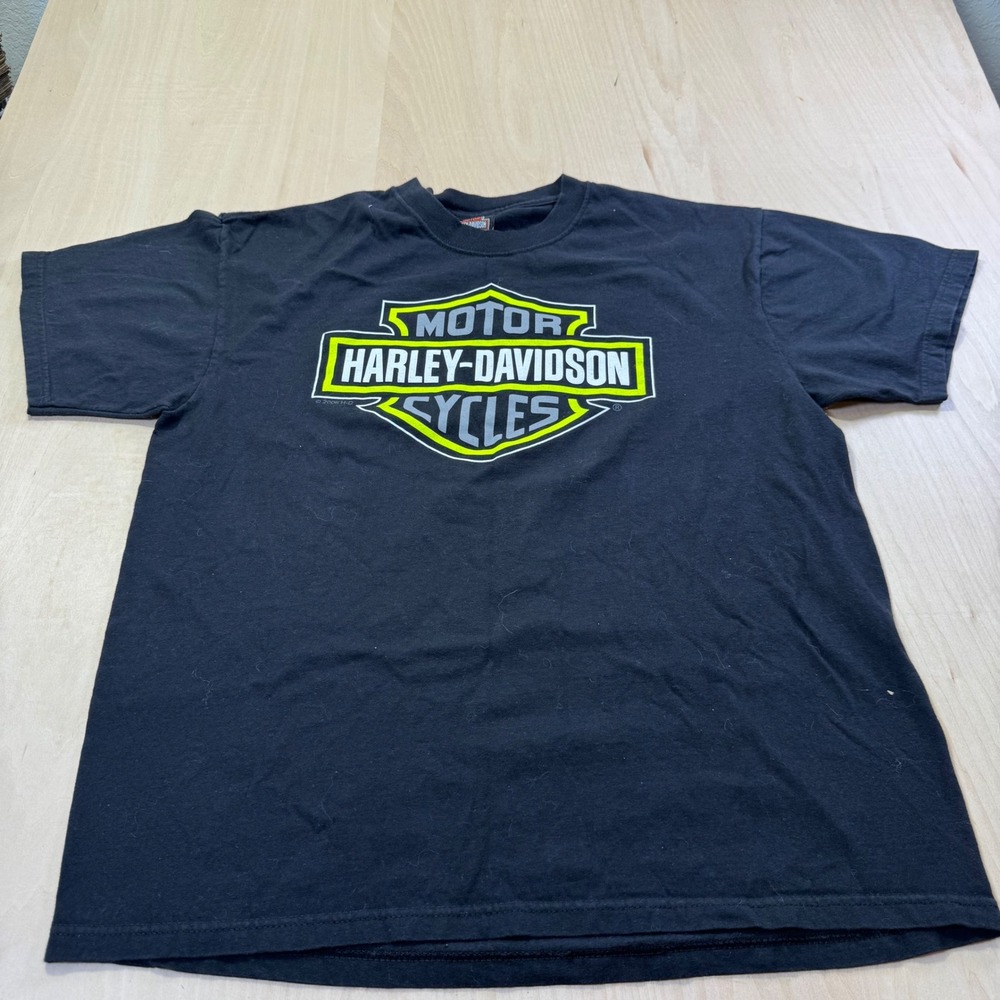 Vintage 2008 Harley Davidson Salem Oregon Skull T-Shirt Mens‎ Large Black Hanes